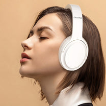 Wireless ANC Bluetooth 5.3 over-ear headphones, white - Carlat
