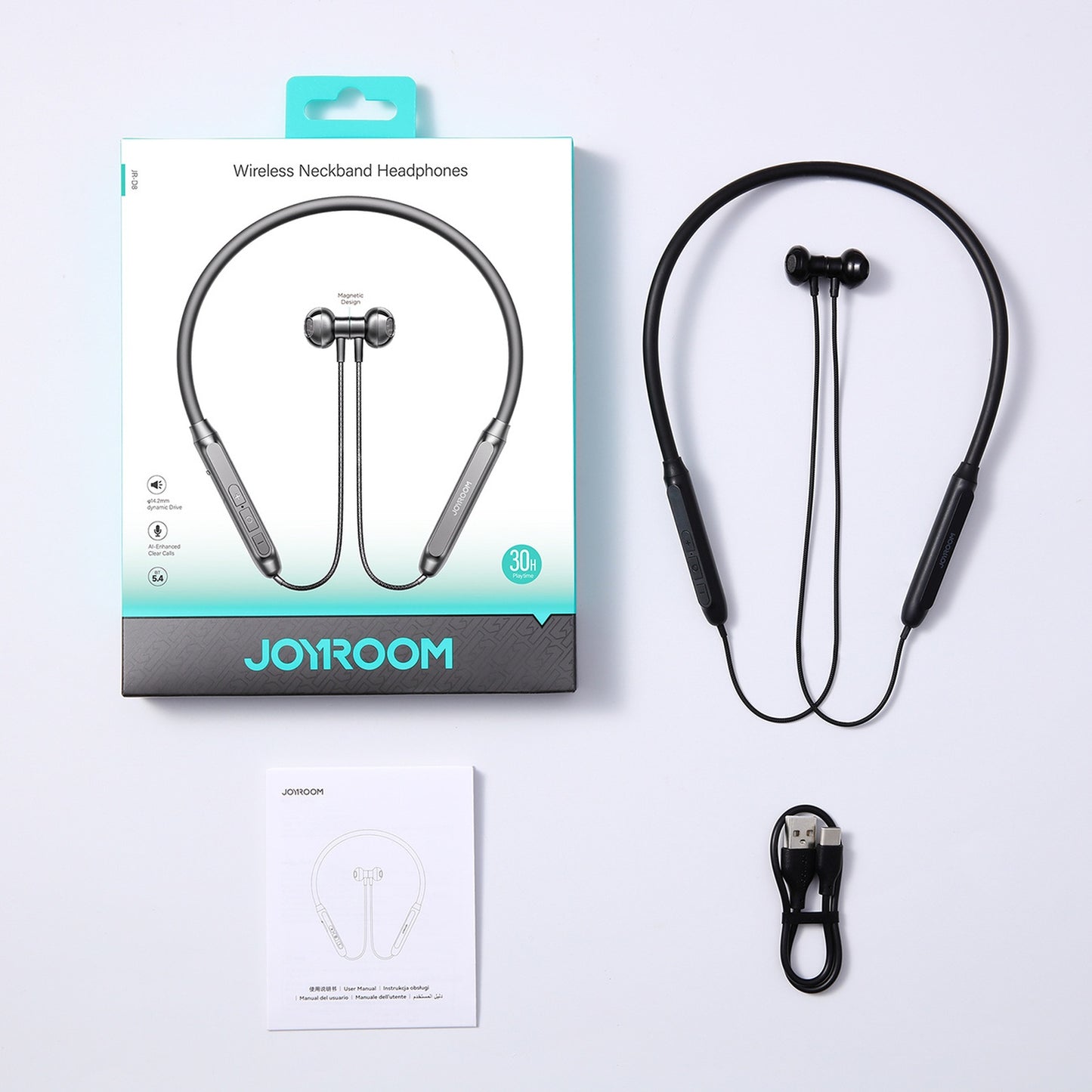 Wireless Bluetooth headphones with a headband - black - Carlat
