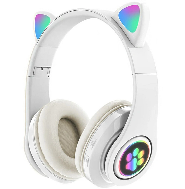 Wireless – ZS7E Bluetooth 5.0 Headphones with LED, White Ears - Carlat