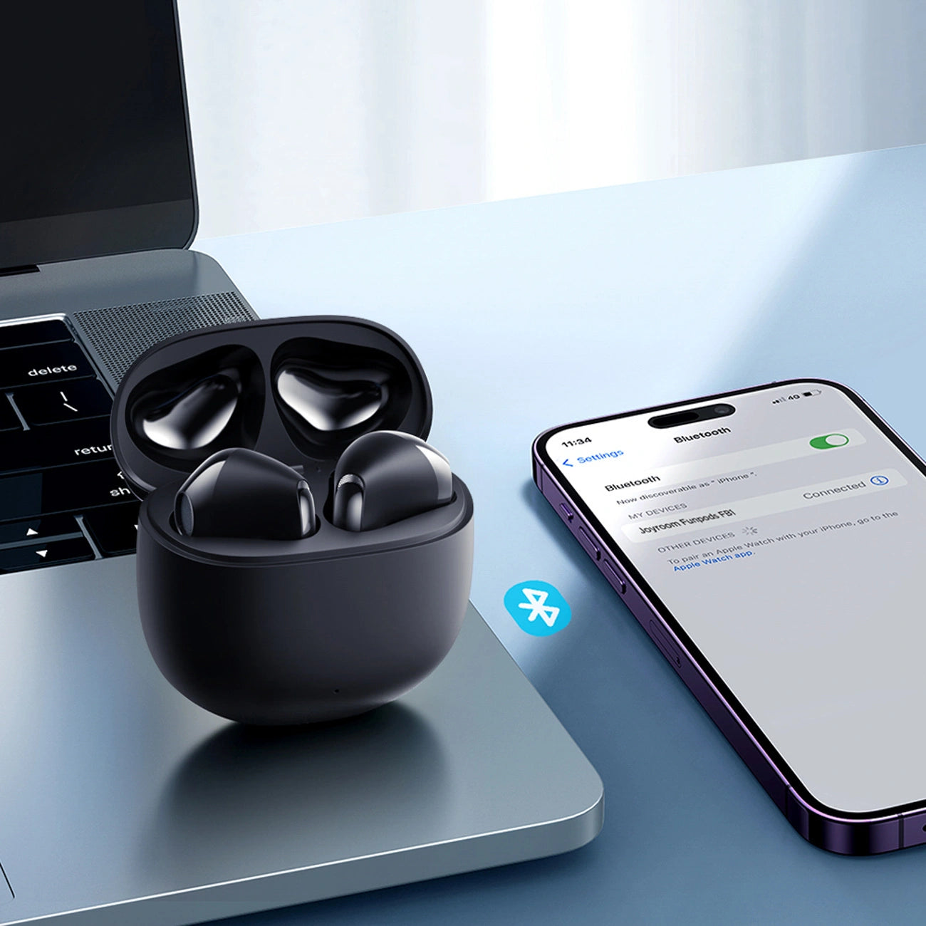 Wireless in-ear headphones with AI Bluetooth TWS functions - black - Carlat