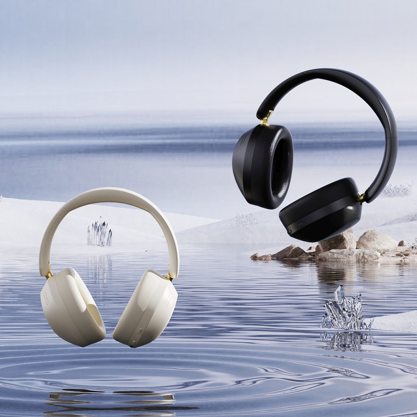X22 Max Bluetooth ANC wireless over-ear headphones - beige - Carlat