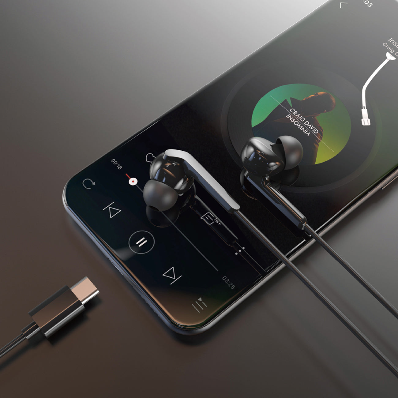X3C+ in-ear wired headphones with microphone and USB-C remote control - Carlat