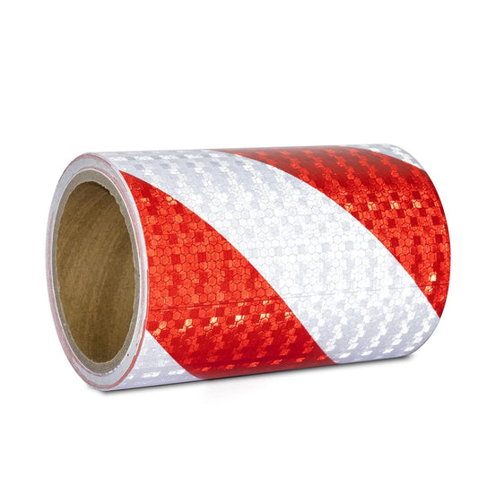 XFXIA Yellow & Black Reflective Tape, 15cm x 10m, Waterproof Reflective Tape, Self Adhesive Warning Tape for Vehicles, Cars, Trailers, Outdoor - Carlat