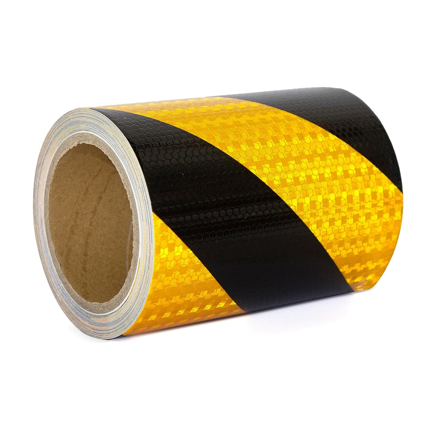 XFXIA Yellow & Black Reflective Tape, 15cm x 10m, Waterproof Reflective Tape, Self Adhesive Warning Tape for Vehicles, Cars, Trailers, Outdoor - Carlat