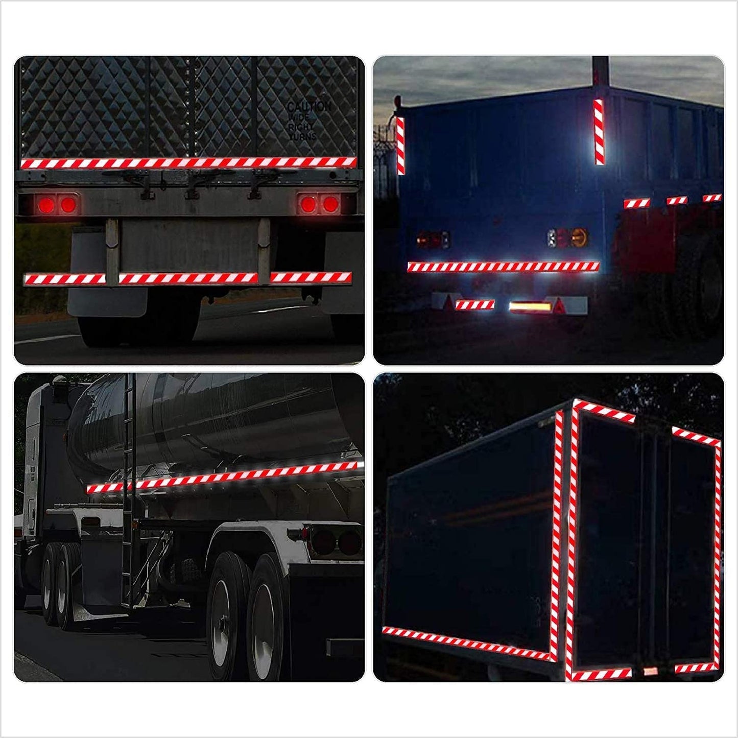 XFXIA Yellow & Black Reflective Tape, 15cm x 10m, Waterproof Reflective Tape, Self Adhesive Warning Tape for Vehicles, Cars, Trailers, Outdoor - Carlat