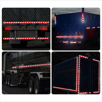 XFXIA Yellow & Black Reflective Tape, 15cm x 10m, Waterproof Reflective Tape, Self Adhesive Warning Tape for Vehicles, Cars, Trailers, Outdoor - Carlat