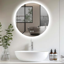 Youyijia LED bathroom Mirror with Lighting, 70 x 50 cm, Wall Mirror, Bathroom Mirror, Cool White, 6000 K, Energy-Saving Light Mirror - Carlat