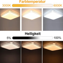 ZMH Ceiling Light LED Ceiling Light Bedroom Lamp Dimmable with Remote Control 30 cm Ceiling Lighting Crystal 32 W Kitchen Lamp Modern Hallway Lamp Square for Living Room Kitchen Hallway - Carlat