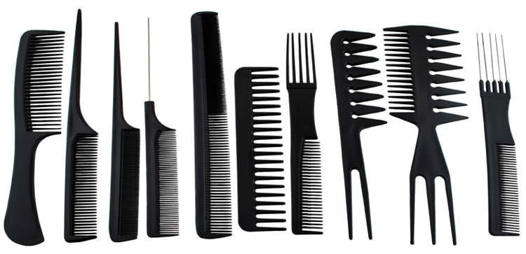 SOULIMA Combs, brushes, and sprayers – Hairdressing combs - set of 10 – image 2
