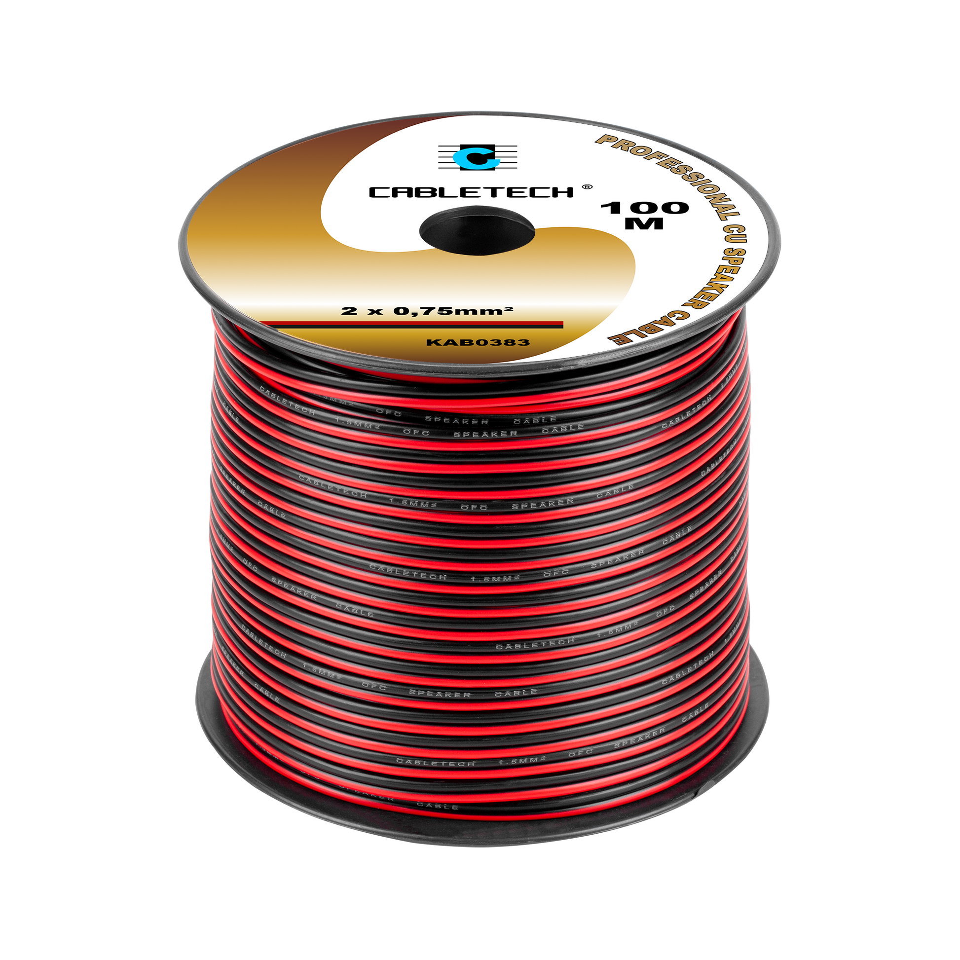 Cabletech Speaker Cables – 0.75 mm black-and-red speaker cable