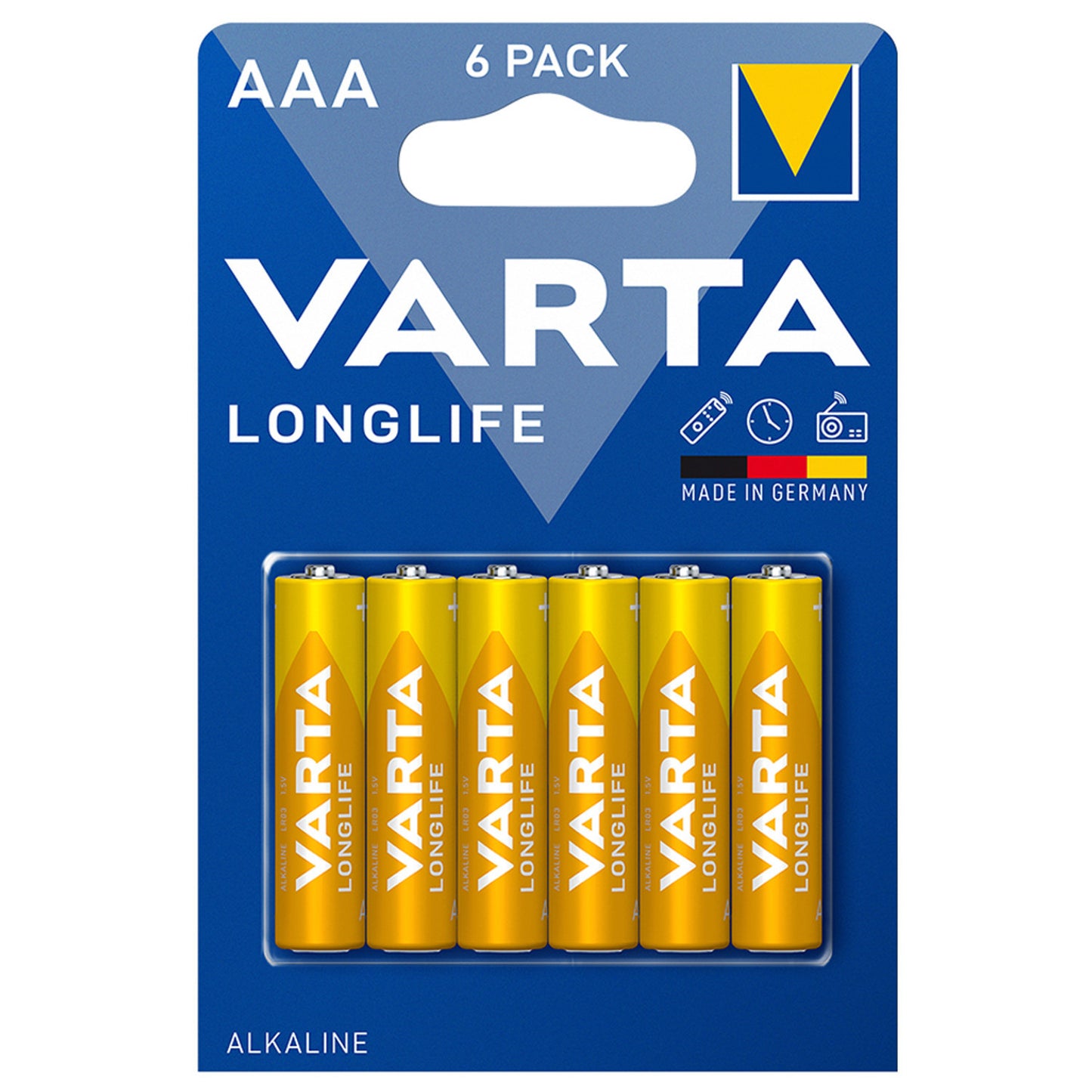 Varta Alkaline, coin-cell – 6 R-03 LR03 AAA Long-Life Varta Alkaline Batteries