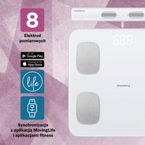 Klausberg Bathroom scale with handle, electronic, white, precise body composition analysis, Klausberg, KB-7853 – image 12