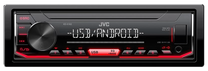 JVC Car stereos (CD/MP3/Video/DVD) – JVC KDX-162 USB Car Radio - RED