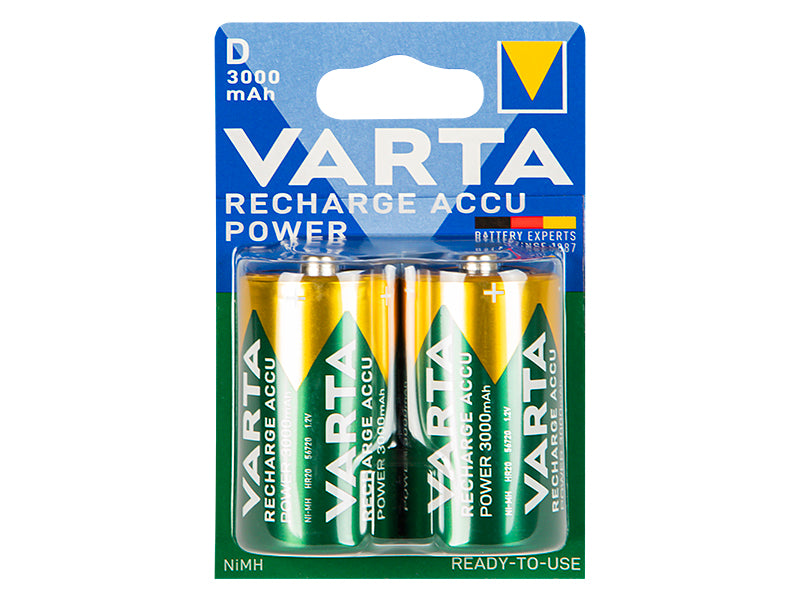 Blow Rechargeable batteries – 82-594# R20 Ni-MH Battery, 3000 mAh, Varta, 2-pack