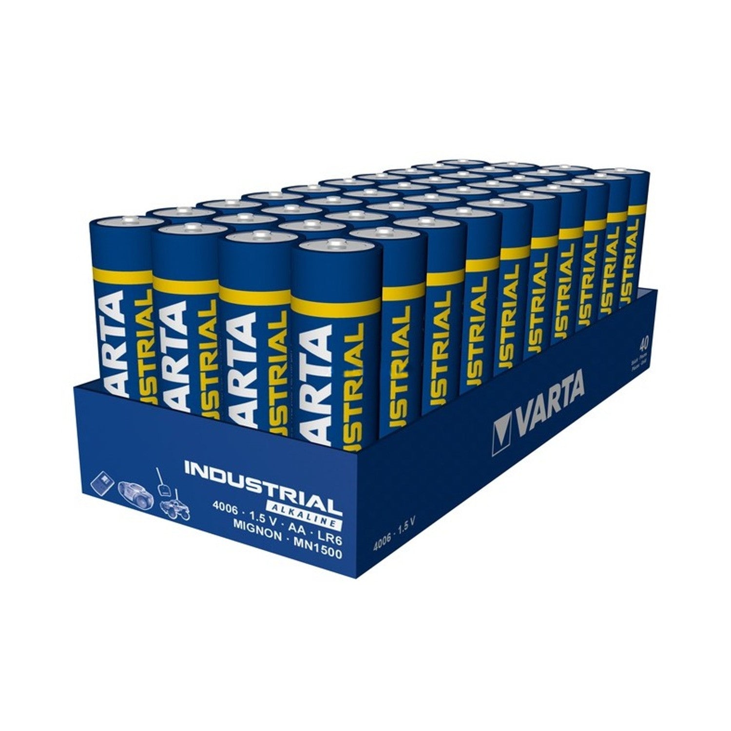 Varta 40 R-06 LR6 AA 1.5V Alkaline Batteries by Varta Industrial (pack of 4) – image 4