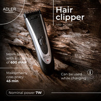 ADLER AD 2818 Hair Clipper | 24 cutting lengths | stainless steel blades | – image 9