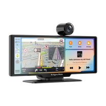 Kruger&Matz 10" Multimedia Head Unit with Android Auto and Apple CarPlay, featuring a DVR and a Kruger&amp;Matz rearview camera; – image 3