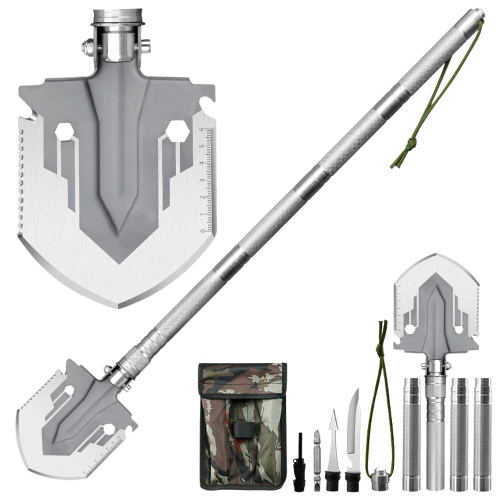 LEAN 16-in-1 Military Entrenching Tool: Tactical Survival Tools, Knife, Fire Starter, Cleaver
