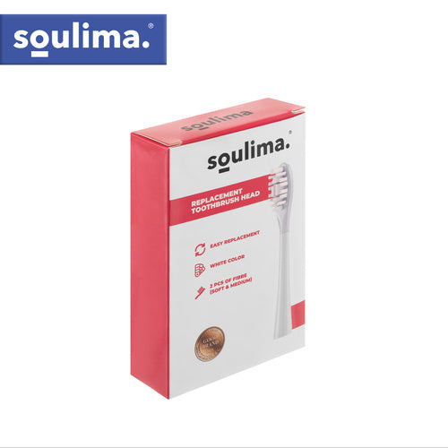 SOULIMA The remaining – White Toothbrush Heads, 2-Pack, Soulima 26929 – image 2