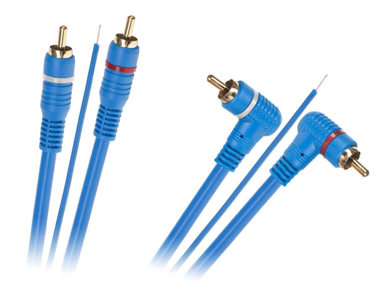 LP 2 x RCA to 2 x RCA Cable with a 5-meter Angled-to-Straight Connector