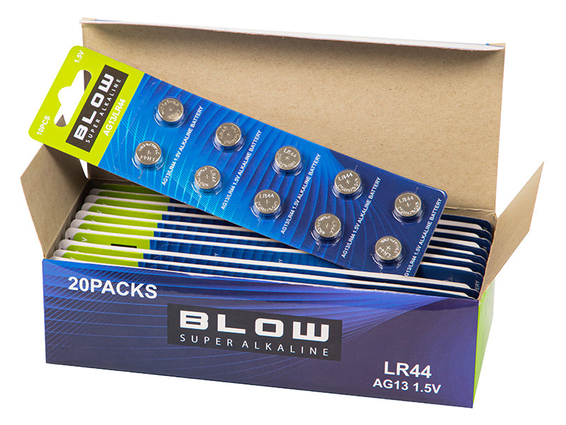 Blow Alkaline, coin-cell, and – 82-657# AG13 Battery, Blister Pack, LR44, 200-Pack