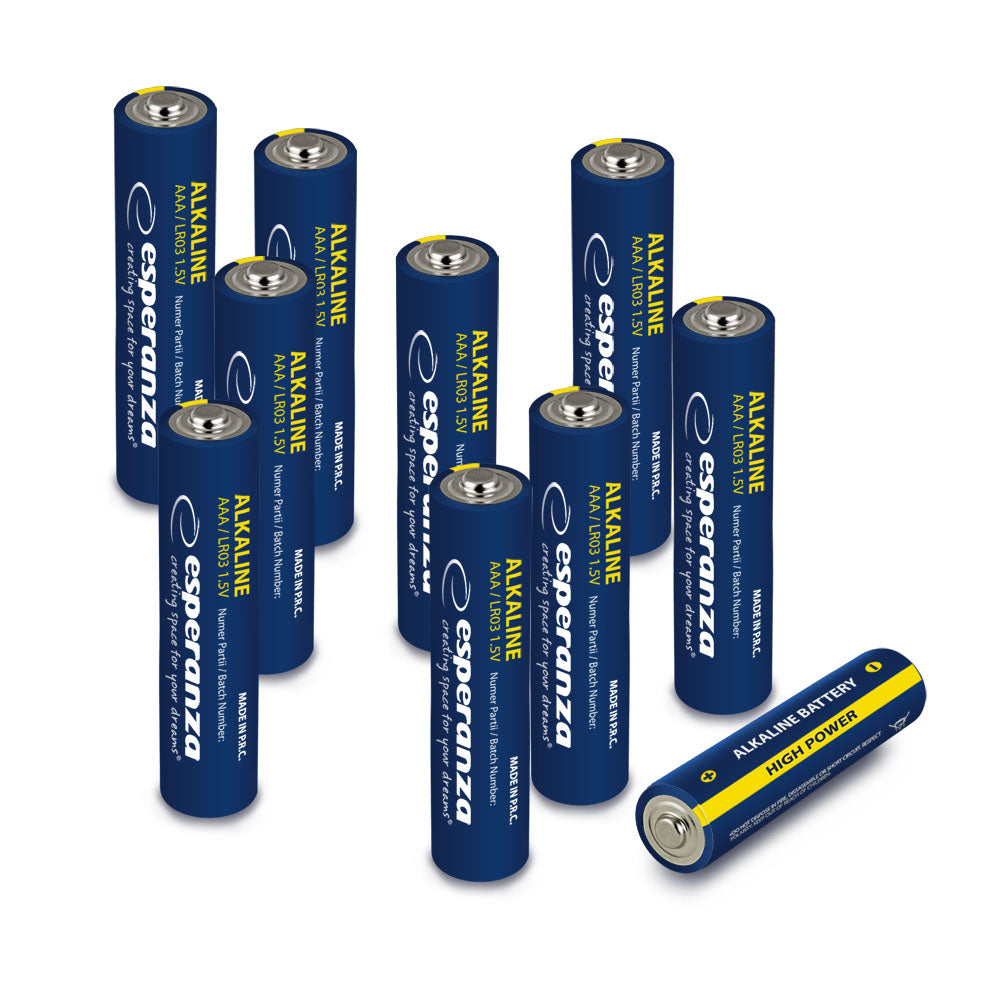 Esperanza Alkaline, coin-cell – EZB113 Esperanza AAA Alkaline Batteries, 10-Pack, Hanging Pack – image 2