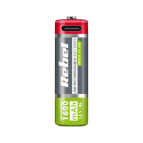 Rebel REBEL AA Rechargeable Batteries, 1600 mAh, Li-ion, 1.5V, 2 per pack, R6, Type-C connector – image 2