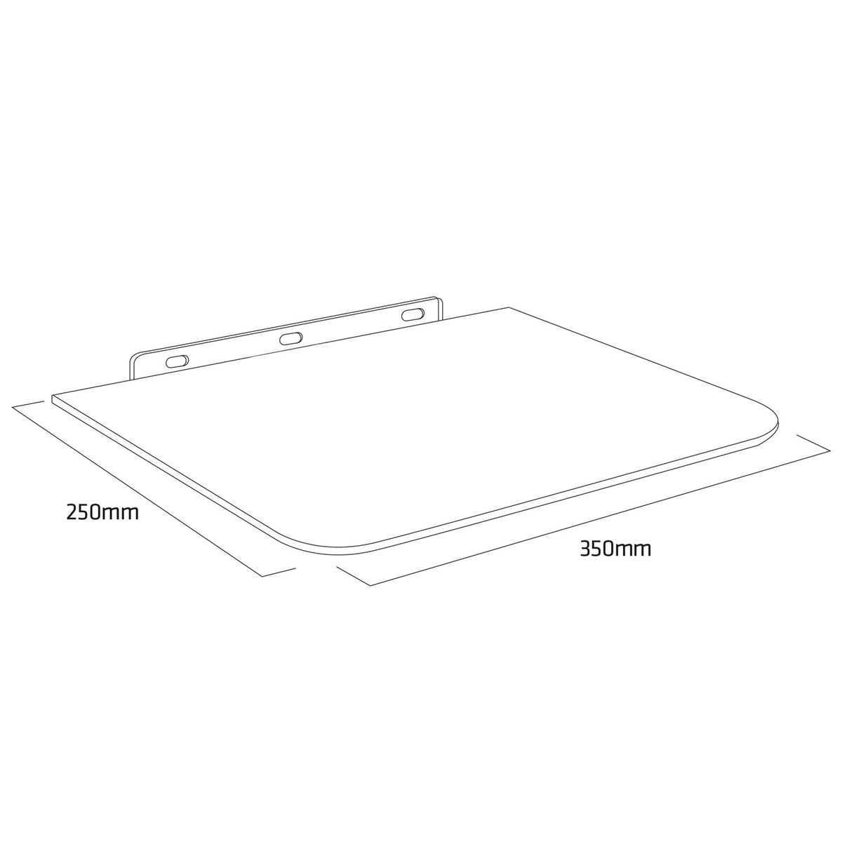 Maclean Maclean Wall-Mounted Set-Top Box Shelf, Single, Max. 10 kg, Glass, MC-738 – image 9