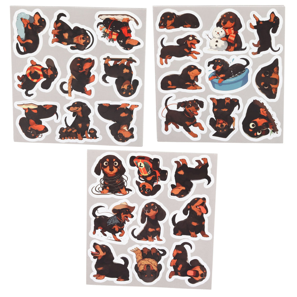 LEAN TOYS Stickers – Dachshund Sticker Set for Decorating—Various Designs, 54 Pieces – image 4