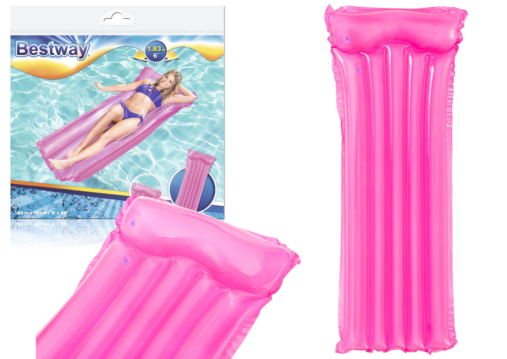 Pink Inflatable Swimming Mattress, 183 x 69 cm, Bestway 44007 BESTWAY