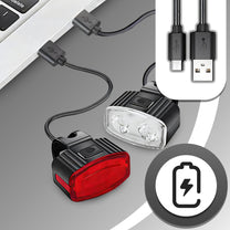 RTO Powerful LED Battery-Powered Front and Rear Bike Light Set - ER1030 – image 3