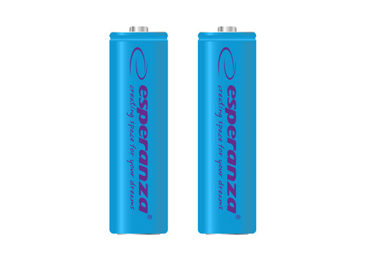 Esperanza EZA103B Esperanza Ni-MH AA Rechargeable Batteries, 2000 mAh, 2-Pack, Blue