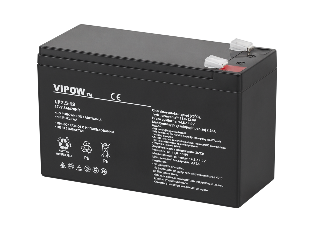 Vipow Gel batteries – VIPOW 12V 7.5Ah Gel Battery