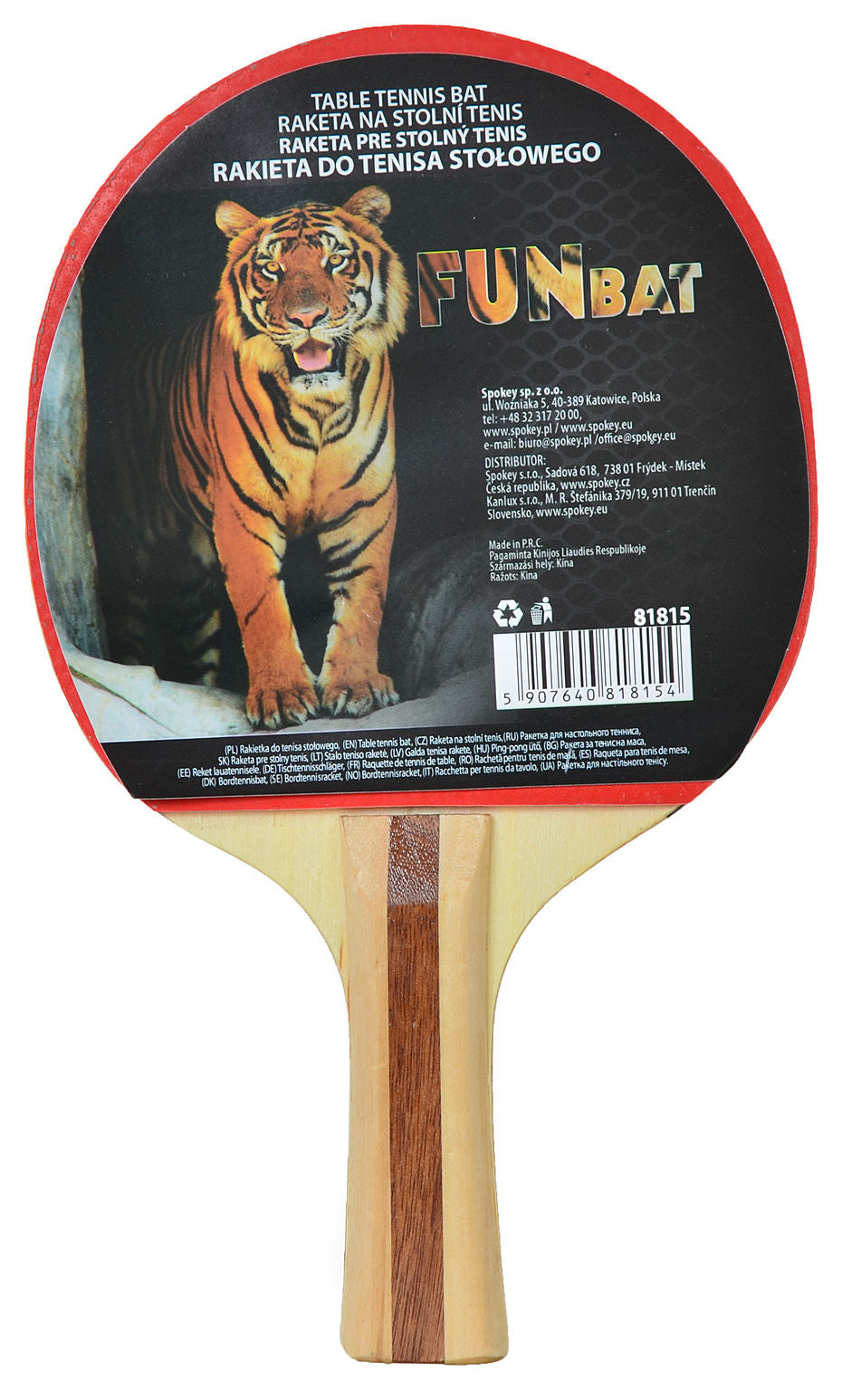 Table tennis racket FUN BAT 81815