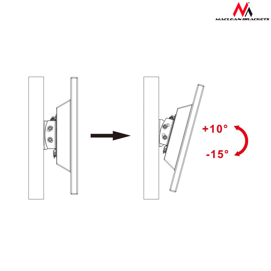 Maclean Maclean TV Mount / Bracket, max VESA 100x100, 13-27", 20 kg, black, MC-596 – image 5