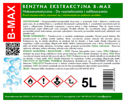 GSG24 Gasoline extract odourless B-MAX 5L – image 2