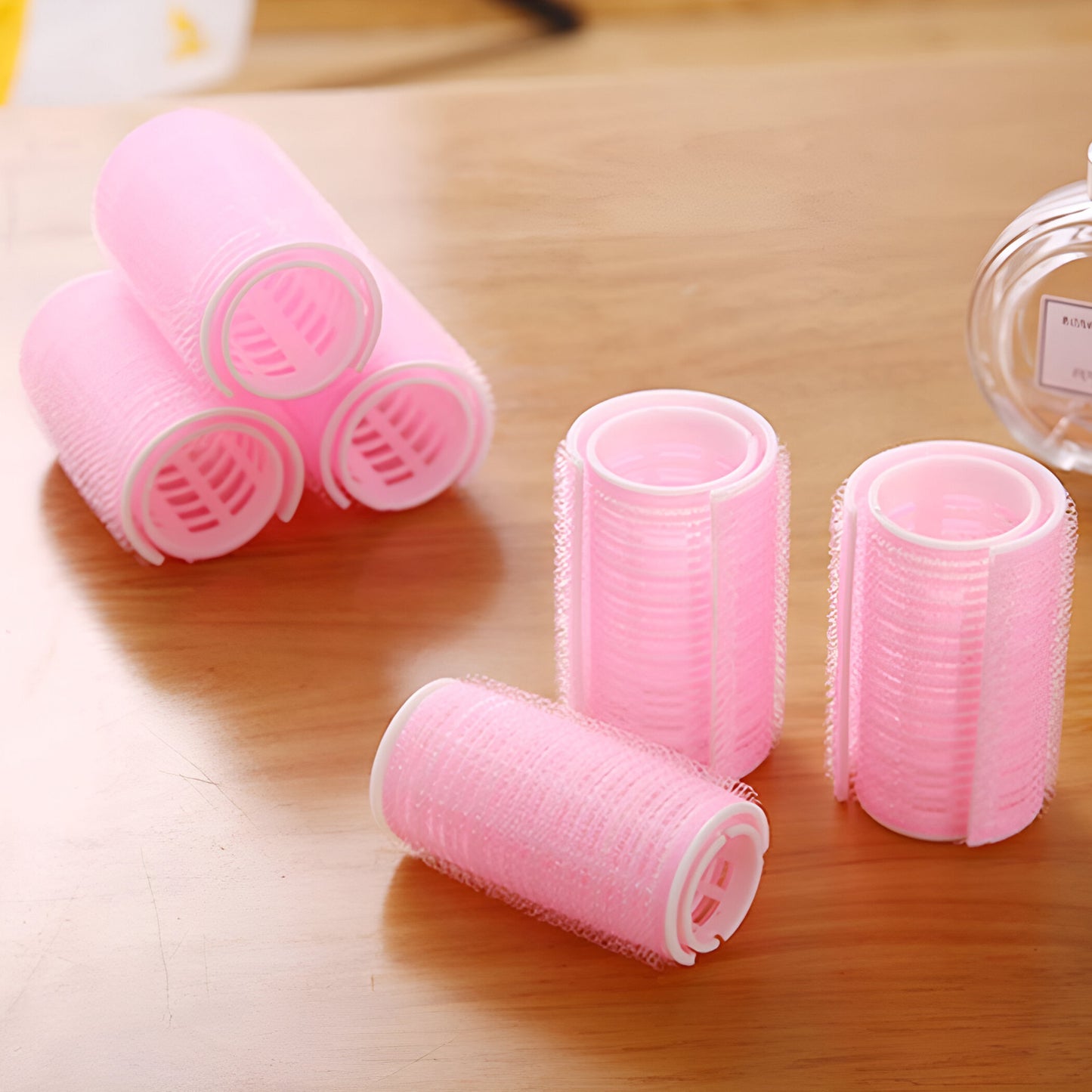 RTO 6-piece set of thick hair rollers for lifting curls, 3 sizes, with a handle – image 4