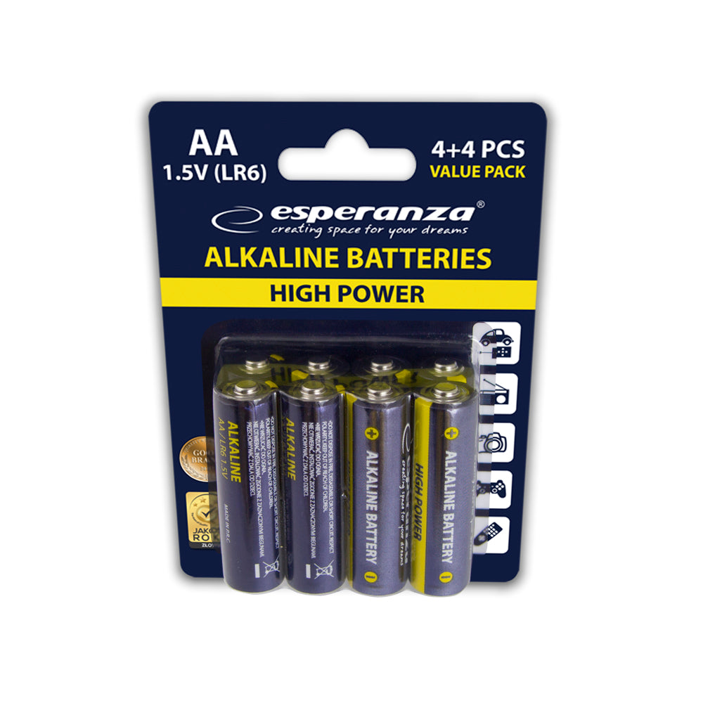 Esperanza Alkaline, coin-cell – EZB103 Esperanza AA Alkaline Batteries, 8-Pack, Blister Pack – image 8