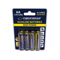 Esperanza Alkaline, coin-cell – EZB103 Esperanza AA Alkaline Batteries, 8-Pack, Blister Pack – image 8