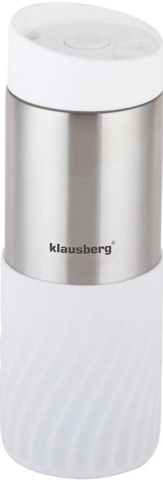 Klausberg Thermal mugs, thermoses and – Thermal mug, white, 380 ml, Klausberg – image 4