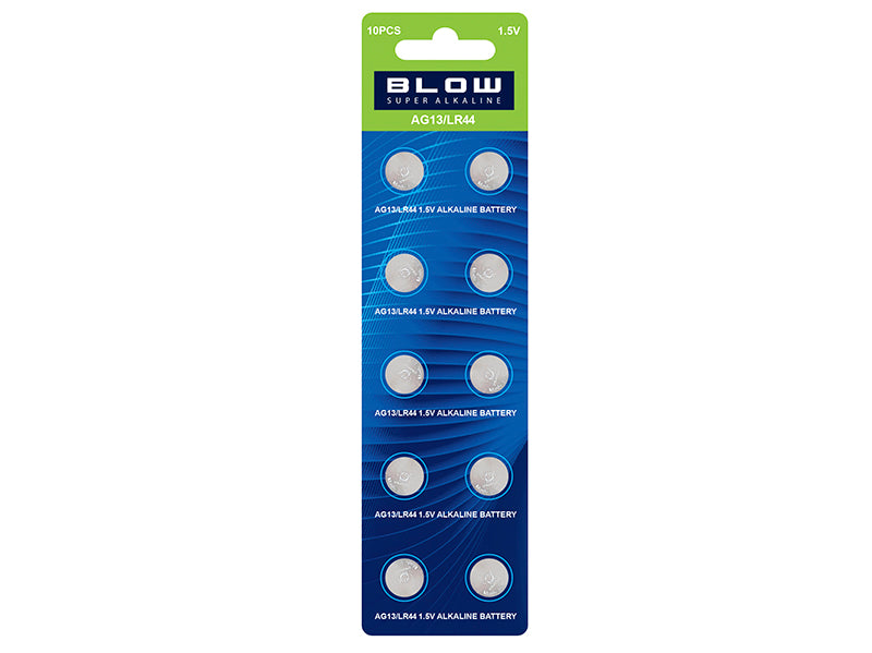 Blow Alkaline, coin-cell, and – 82-642# AG13 Battery, Blister Pack, LR44, 10-Pack