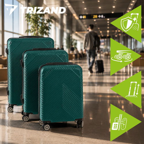 TRIZAND The remaining – 3-in-1 Luggage Set—Green Trizand 27672 – image 3