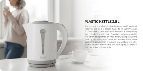 ADLER Electric kettles – AD 1244 2.5-liter plastic kettle – image 33