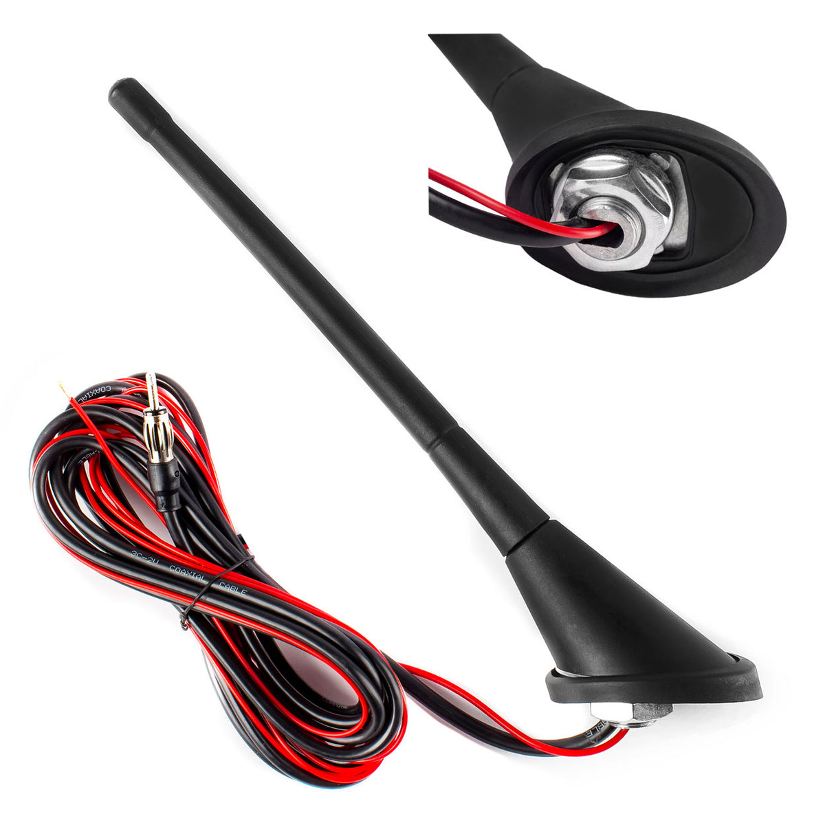 AMiO Radio-controlled, electric, telescopic, and – Car Antenna with Amplifier ant04 amio-01127