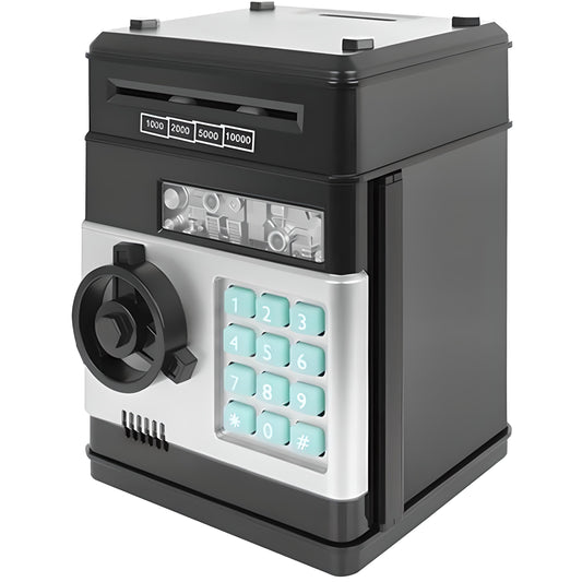 RTO Coin Piggy Bank Safe for Coins, ATM, and Paper Money + PIN - o623