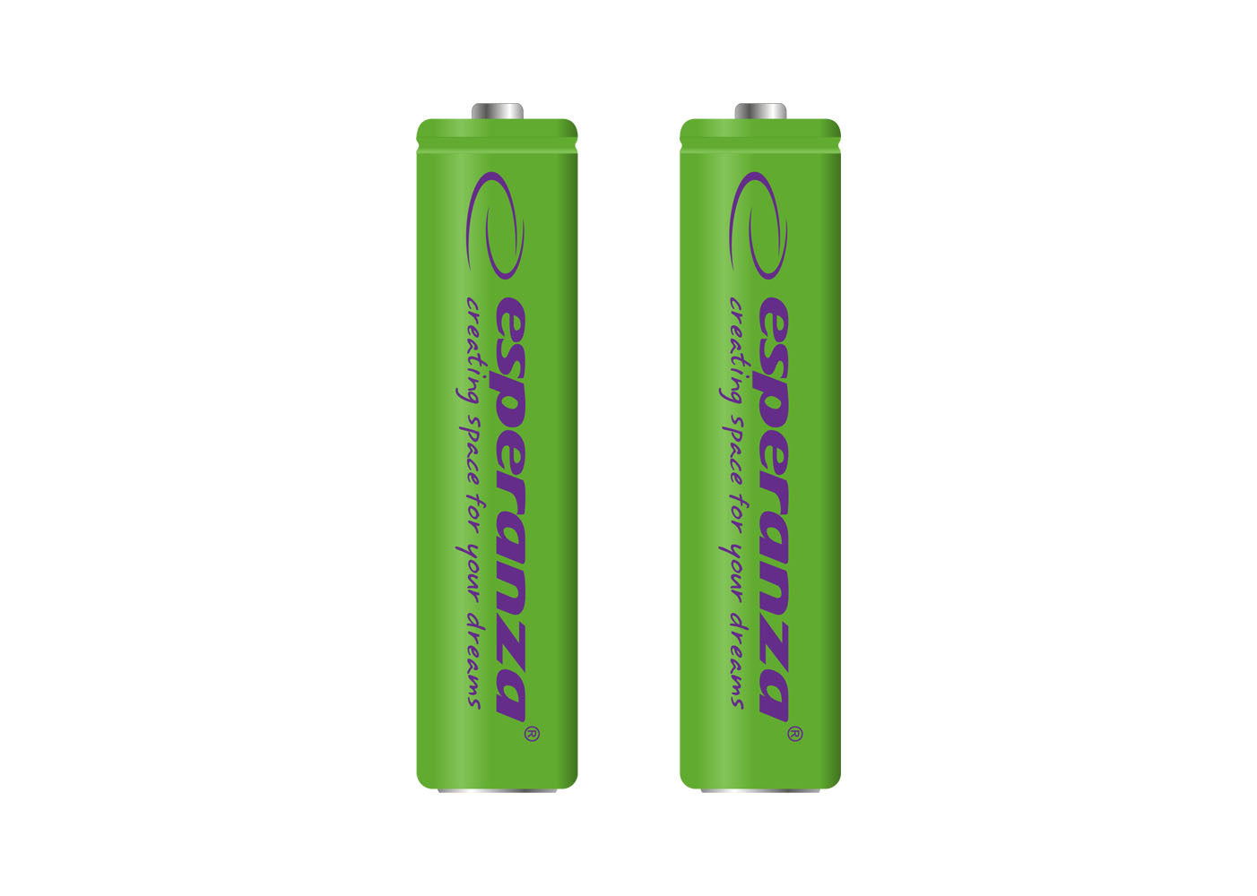 Esperanza EZA101G Esperanza Ni-MH AAA Rechargeable Batteries, 1000 mAh, 2-Pack, Green