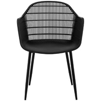 bucket chair for home restaurant up to 150 kg 2 pcs black - Carlat