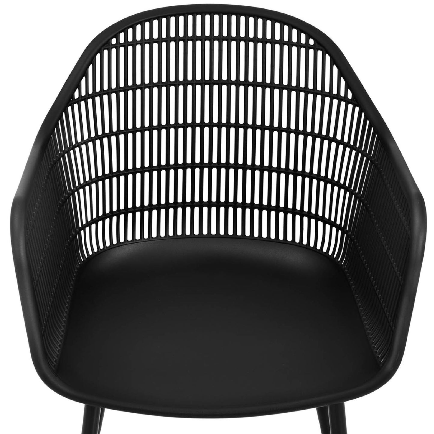 bucket chair for home restaurant up to 150 kg 2 pcs black - Carlat