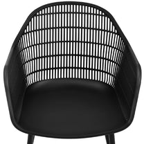 bucket chair for home restaurant up to 150 kg 2 pcs black - Carlat
