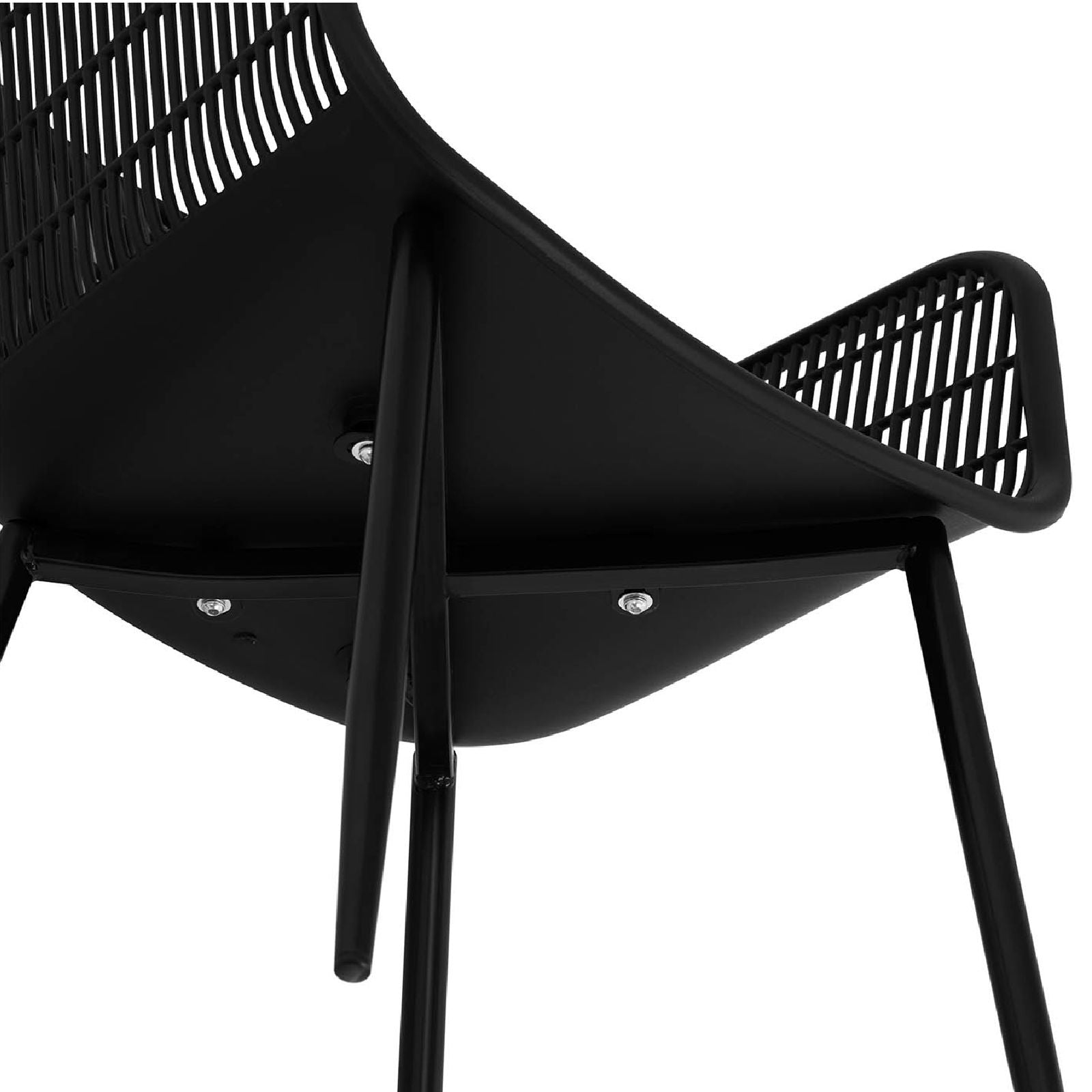 bucket chair for home restaurant up to 150 kg 2 pcs black - Carlat